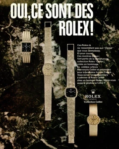 1969 ROLEX BY CELLINI WATCHES MAGAZINE PRINT AD, FINE JEWELS LUXURY ACCESSORY AD - Picture 1 of 3