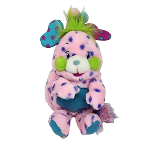 2001 POPPLES POLKA DOTTIE PINK + PURPLE POLKA DOT STUFFED ANIMAL PLUSH TOY - Picture 1 of 8