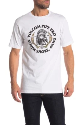 Volcom Men's S Short Sleeve T-Shirt White Pipe Pro Hawaii Banzai Pipeline Seal - Image 1 of 2