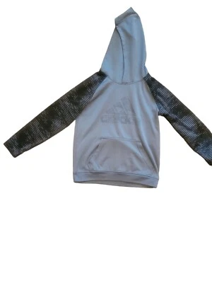 Adidas Grey Hoodie Boys Size Medium 10/12 - Image 1 of 2
