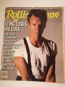 Sting -Rolling Stone Magazine September 26, 1985 #457 Sting loses his cool issue - Picture 1 of 9