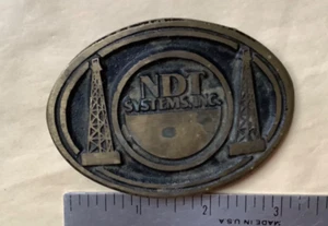 Vintage Brass Dynabuckle - Provo Utah - Belt Buckle -“ NDT Systems, Inc.” - Picture 1 of 3