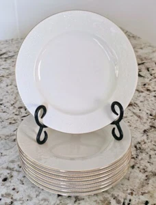 Libbey Crystal Snowflakes Holiday White Salad Plates x 8 Multiple sets available - Picture 1 of 8