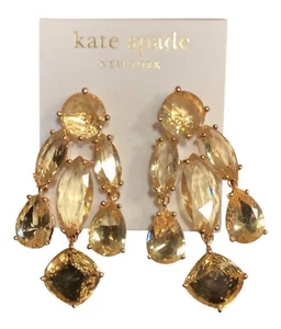 STUNNING! Kate Spade Crystal Statement Chandelier Earrings *NEW* - Picture 1 of 5