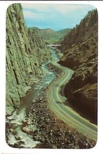 BIG THOMPSON CANON Estes Park Rocky Mountain National Park CO Postcard 1971 - Picture 1 of 2