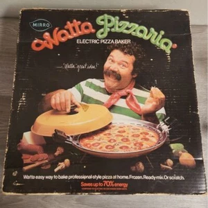 Vintage Mirro WATTA Pizzeria Pizzabäcker Energiesparer tragbar leicht zu reinigen elektr - Bild 1 von 16