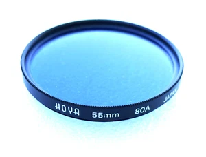55mm HOYA 80A Filter - Blue Color Correction - PERFECT LN - Picture 1 of 2