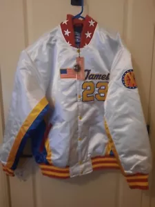 Lebron James #23 White Satin Jacket 3XL. Mc Donald's all Star Games Homage to MJ - Picture 1 of 3