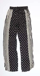 Marks & Spencer Womens Black Polyester Blend Trousers Size 6 - Picture 1 of 12