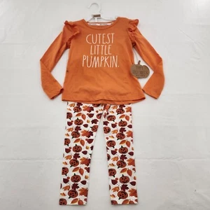 Rae Dunn “Cutest Little Pumpkin” Long sleeve & Pants Outfit Set ~ Size 5/6 - Picture 1 of 5