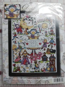Design Works DW2774 Nursery Rhymes Cross Stitch Kit by Joan Elliott New 11"x15" - Picture 1 of 3