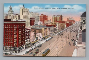 Postcard Canal Street looking West New Orleans Louisiana *A2762 - Picture 1 of 2