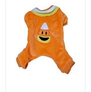 Ex Small Pet Costume Sweater Halloween Orange Candy Corn Dog Cat Fur Baby Puppy - Picture 1 of 5