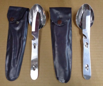 Lote/2 juegos de cubiertos anidación entrelazados de camping JAPÓN de colección Foto 1 de 4