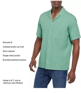 GAP Men's Linen Shirt Short Sleeve Button-Up Relaxed Fit Size XXL - Picture 1 of 5