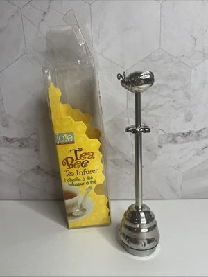 "Infusor de té con mango de abeja melífera acero inoxidable 6,5"" Joie 2005 caja abierta - nuevo sin usar" Foto 1 de 4