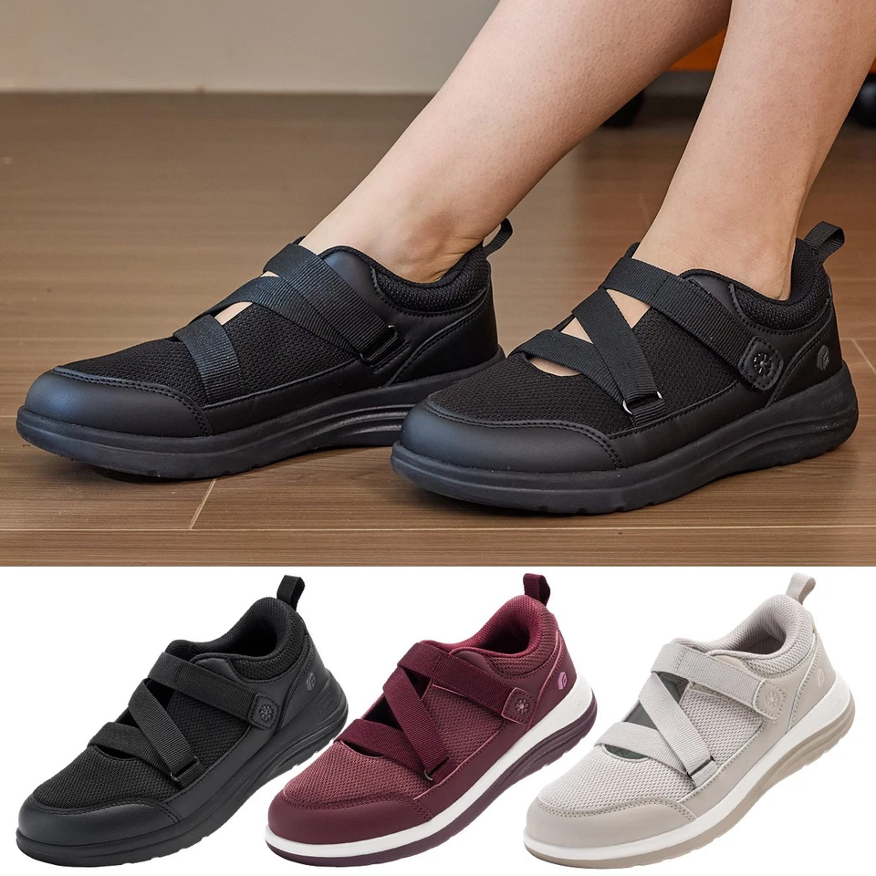 FitVille Womens Adjustable Strap Diabetic Shoes Extra Wide Sandals Swollen Feet - Image 1 of 4