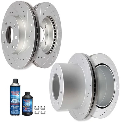 Front And Rear Brake Rotors For 2006 2007 2008 2009 2010 2011 2012 Lexus IS250 Foto 1 de 4