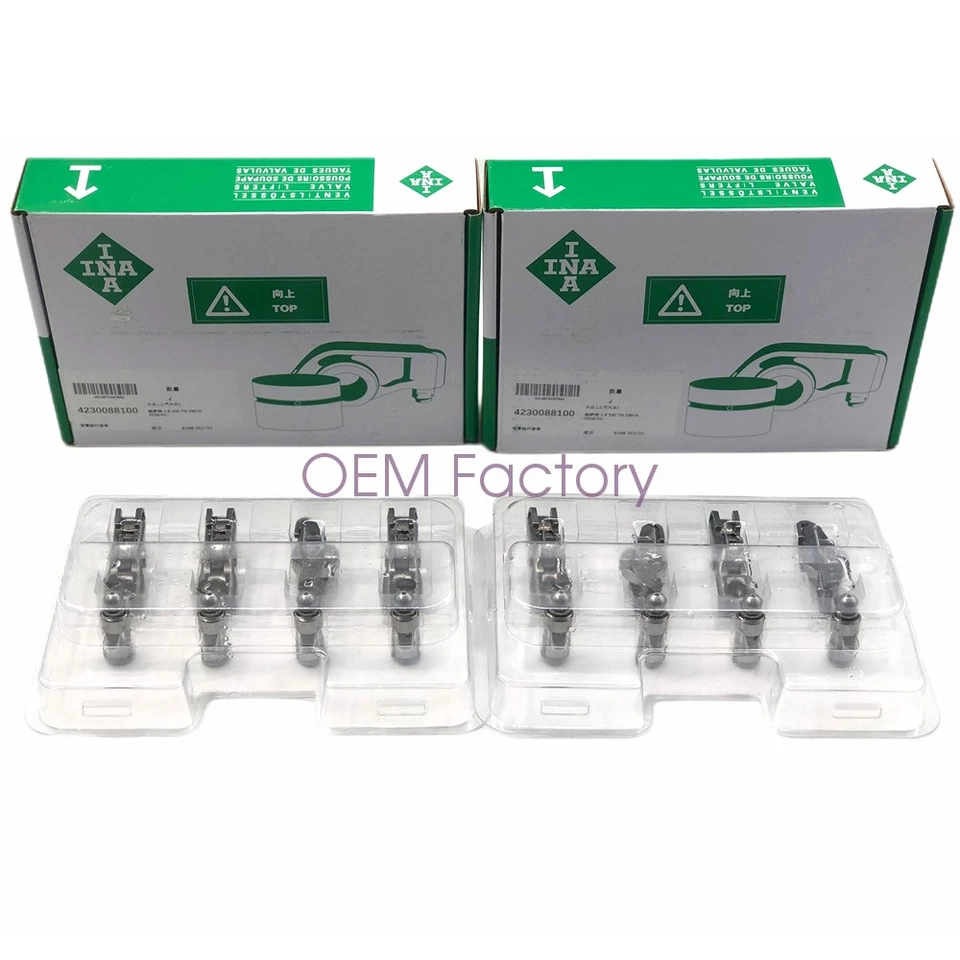 16 x INA OEM Hydraulic Lifter & Roller Rocker Arm For Audi A1 A3 A4 A5 A6 TT 2.0 Foto 1 de 4