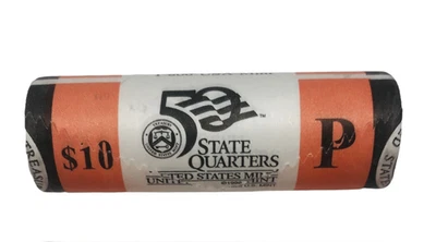 2005 P CALIFORNIA State Quarter Roll US Mint Wrapped Roll 40 Coins Washington2 - Image 1 of 4