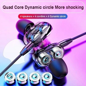 NEW Stereo Wired Earphone High Bass 6D Stereo In-Ear Sport Earphones Earbuds~HQ - Imagen 1 de 13