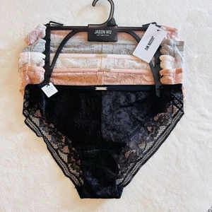 5pk Jason Wu Bikini Bragas Ropa Interior Talla GRANDE Negro Rosa Nylon - Imagen 1 de 9