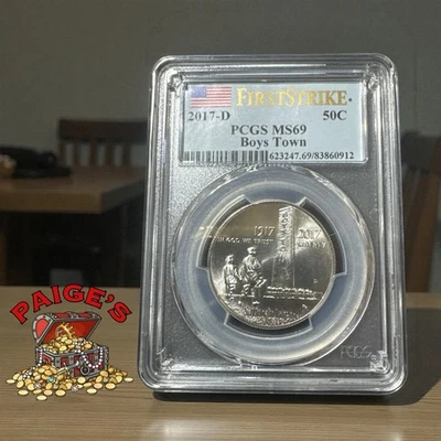 2017-D 50C Boys Town Commemorative Half Dollar PCGS MS 69 | First Strike - Image 1 of 2