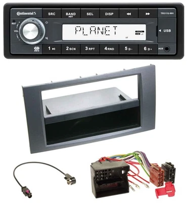 Continental USB MP3 AUX 1DIN Autoradio für Ford Focus C-Max Galaxy S-Max 03-07 a - Bild 1 von 4