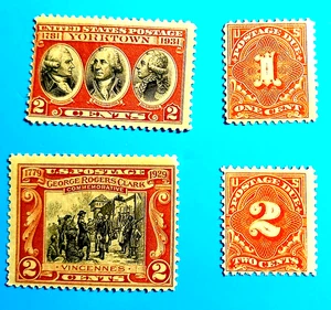 SCOTT # J61 , J62 , 651 & 703 - SATZ MIT 4 BRIEFMARKEN - SS - MOG - FALZLOS - POSTFRISCH - Bild 1 von 5