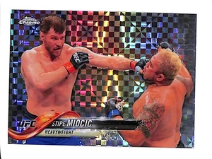 2018 TOPPS CHROME UFC #27 STIPE MIOCIC BASE CHECKERED REFRACTORS  - Picture 1 of 2