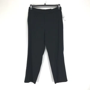 NEW Old Navy Mid Rise Pull On Straight Leg Pants Women's Size 8 Black Career - Picture 1 of 10