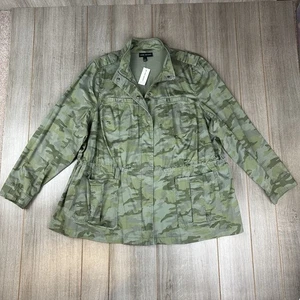 Lane Bryant Camo Jacket Women’s 22 Camouflage Utility Field Green NEW - Picture 1 of 11