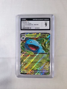 Pokemon Venusaur Ex 003/165 2023 HOLO RARO 151 Tarjeta CGC 9 - Imagen 1 de 3