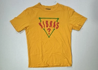 GUESS x J Balvin Vibras T-Shirt Small Yellow Triangle Logo Made in Peru - Image 1 of 4
