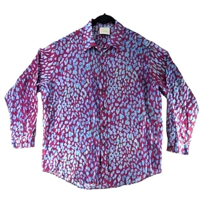 Blusa Top On The Island Mujer Talla XL Hecha en Italia Algodón London Resort Lujo - Imagen 1 de 7