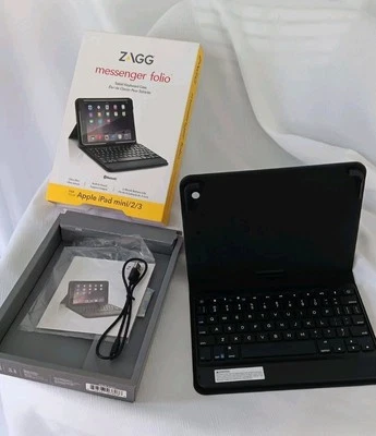 ZAGG Messenger Folio Keyboard Case For Apple iPad Mini/2/3 No Screen Cover  - Image 1 of 3