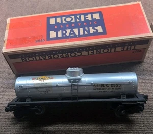 Rare Vintage Lionel O Gauge Sunoco 1 Dome Tanker Cars #2855 VG CONDITION - Bild 1 von 24