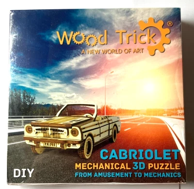 Wood Trick WT000S3 Wood Model Building Cabriolet Mechanical 3D Puzzle 110 Pieces - Image 1 of 4