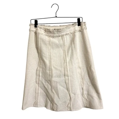 Falda panel seda Seersucker blanca Lida Baday talla 8 Foto 1 de 4