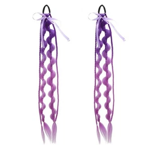 Vibrant Color For BRAIDED Ponytail Hair Extension for Womens Synthetic - Picture 1 of 18