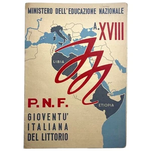 pagella scolastica anno XVIII era fascista 1939 1940 g.i. littorio balilla p.n.f - Picture 1 of 8