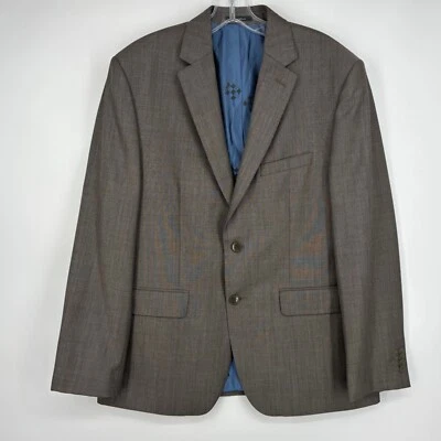 Vince Camuto Mens 40S Short Blazer Suit Jacket Taupe Gray 100% Wool Two Button - Image 1 of 4