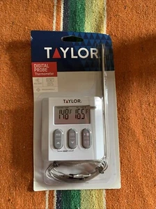 Taylor Programmable Digital Probe Thermometer Timer Heat Resistant W/Magnet - Picture 1 of 7