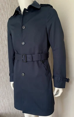 PAUL SMITH NAVY BLUE BELTED TRENCH COAT MAC SIZE SMALL RETAIL BNWT - Image 1 of 4