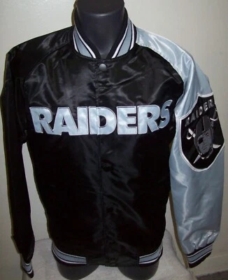 Jaqueta Raiders Vegas / Oakland NFL Starter Snap Down PRETA / PRATA MÉDIA - Imagem 1 de 4