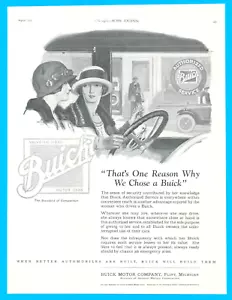 1923 BUICK MOTOR CAR antica STAMPA ANNUNCIO stazione di servizio automotive donne guida - Foto 1 di 1