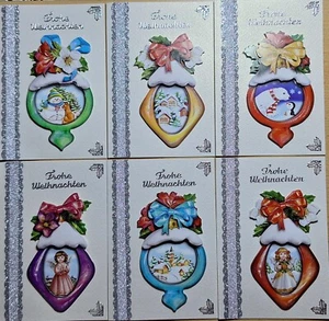 3D-Weihnachtskarte °Weihnachtsglocke° Weihnachten Grusskarte Handarbeit Strass - Bild 1 von 7