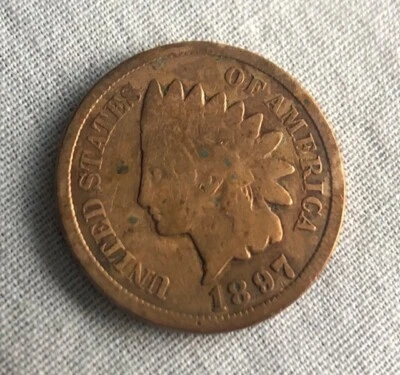 1897  Indian Head Cent Penny coin - Image 1 of 4