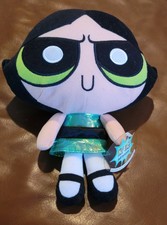 Brand New Powerpuff Girls Buttercup Plush Toy Doll Talking Trendmasters 2000 9”