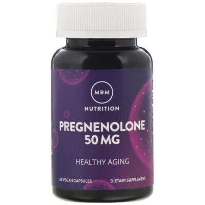 MRM Pregnenolone 50 mg, 60 Veggie Caps Supports Healthy Aging - Imagem 1 de 4